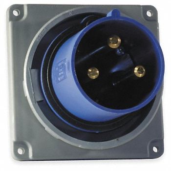HUBBELL WT Pin and Sleeve Inlet Blue 2P 3W 100 A, 1VCJ3