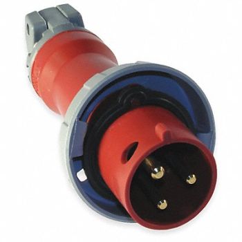 HUBBELL IEC Pin and Sleeve Plug 2P 3W 20A 480V, 1VCJ9