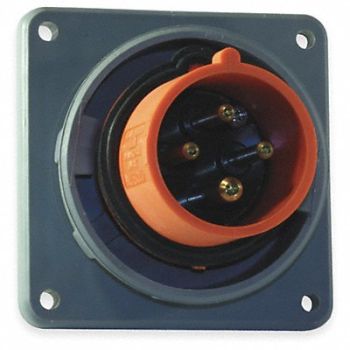 HUBBELL IEC Pin and Sleeve Inlet 20A 125/250V, 1VCN4