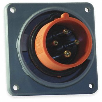 HUBBELL IEC Pin and Sleeve Inlet 30A 125/250V, 1VCN5