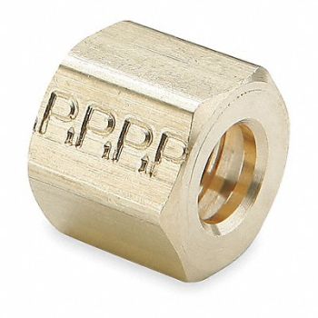 PARKER Nut Brass Comp 1/8In PK10, 1VDA2