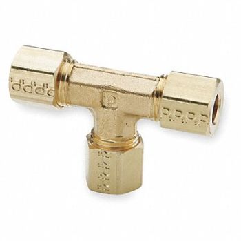PARKER Union Tee Brass Comp 1/8In PK10, 1VDE9