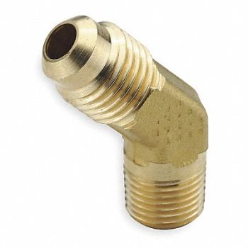 PARKER Male Elbow 45 Deg Brass Flare PK10, 5WRY4