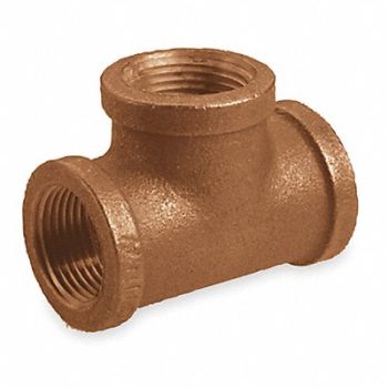 GRAINGER APPROVED Tee Red Brass 1/8 in FNPT Class 125, 1VEY6
