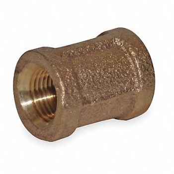 GRAINGER APPROVED Coupling Red Brass 3/8 in FNPT Class 125, 1VFD7
