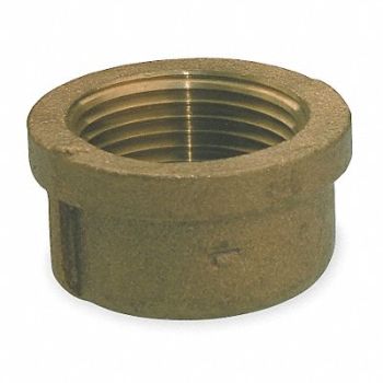 GRAINGER APPROVED Round Cap Red Brass 2 FNPT Class 125, 6RCY4