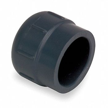 GRAINGER APPROVED Cap 4 in Schedule 80 Socket Gray, 1VGT6