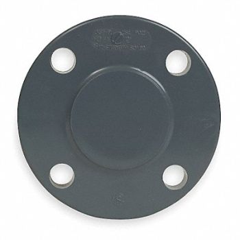 GRAINGER APPROVED Blind Flange 3 in Schedule 80 Gray, 1VGU1