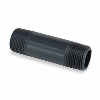 GRAINGER APPROVED Nipple PVC 3 in x 6 in Schedule 80 Gray, 1VFY2