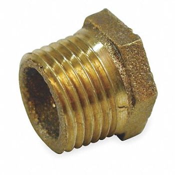 GRAINGER APPROVED Hex Bushing Red Brass 3/4 x 1/2 in, 1VFY3