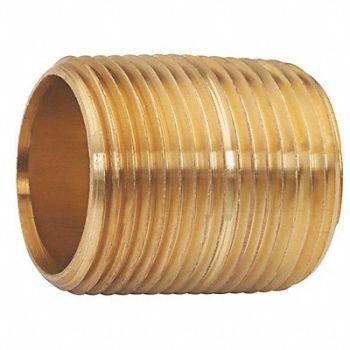 GRAINGER APPROVED Nipple Red Brass 4 x Close Threaded, 1VHE4