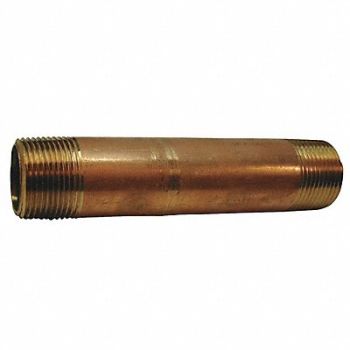 GRAINGER APPROVED Nipple Red Brass 4 x 5 In Threaded, 1VHE7
