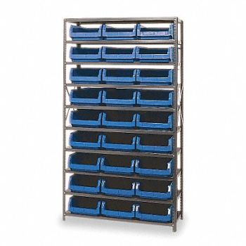 QUANTUM STORAGE SYSTEMS E1528 Bin Shlvng 18inx75inx42in Blue, 1VH20