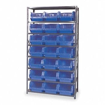 QUANTUM STORAGE SYSTEMS E1529 Bin Shlvng 18inx75inx42in Blue, 1VH24