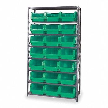 QUANTUM STORAGE SYSTEMS E1529 Bin Shlvng 18inx75inx42in Green, 1VH25