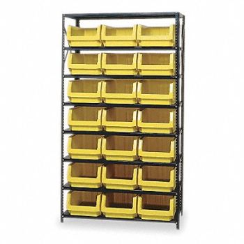 QUANTUM STORAGE SYSTEMS E1529 Bin Shlvng 18inx75inx42in Yellow, 1VH27