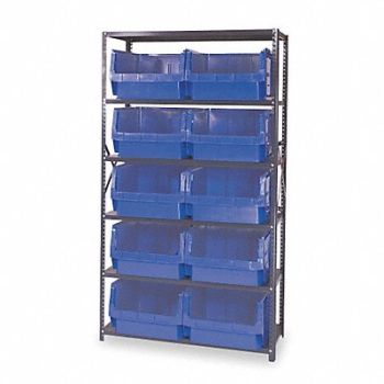 QUANTUM STORAGE SYSTEMS E1531 Bin Shlvng 18inx75inx42in Blue, 1VH32