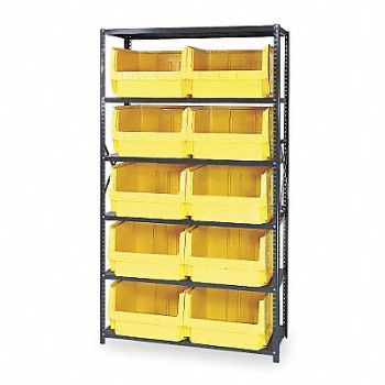 QUANTUM STORAGE SYSTEMS E1531 Bin Shlvng 18inx75inx42in Yellow, 1VH35