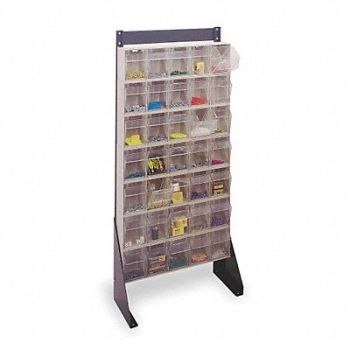 QUANTUM STORAGE SYSTEMS Single Sided Tip-Out Stand PwdrCtd 52 in, 1VH37