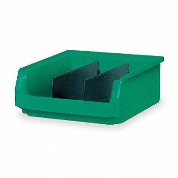 QUANTUM STORAGE SYSTEMS F0817 Bin Green Polyethylene 5 7/8 in, 1VH42