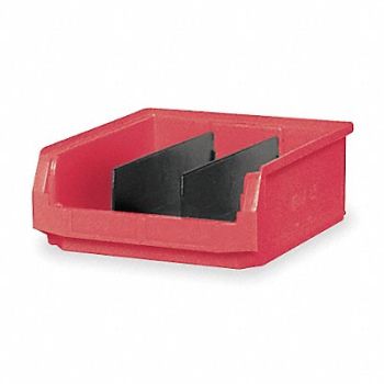 QUANTUM STORAGE SYSTEMS F0817 Bin Red Polyethylene 5 7/8 in, 1VH43
