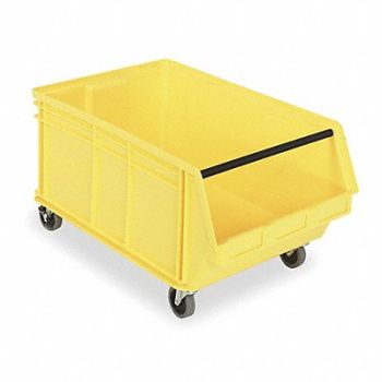 QUANTUM STORAGE SYSTEMS D5569 Mobile Bin Yellow PP 14 7/8 in, 1VH64