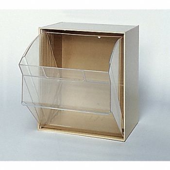 QUANTUM STORAGE SYSTEMS G4993 Tip-Out Bin Ivory Unfinished 13 7/8 in, 1VH65