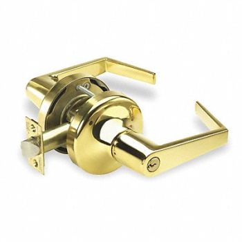 YALE Lever Lockset Mechanical Entrance, 1VHZ9