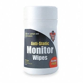 FALCON Monitor Wipes Tub 7Hx4W In, 1VNC7