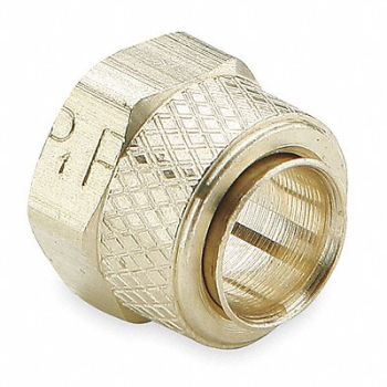 PARKER Nut/Brass Sleeve Brass Comp 3/8In PK10, 1VPB5
