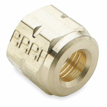 PARKER Nut Brass Comp 3/8In PK10, 1VPR7