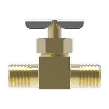 EATON WEATHERHEAD Needle Valve Straight Brass 1/8 in MNPT, 1VPW2