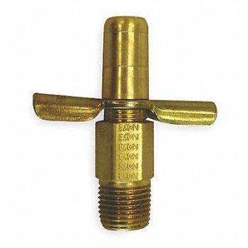 ANDERSON METALS Drain Cock Brass MNPT 1/8 In, 1VPY2