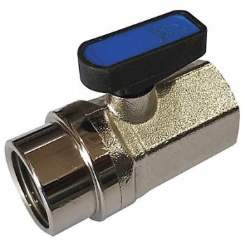GRAINGER APPROVED NP Brass Mini Ball Valve FNPT 3/8, 1VRG4