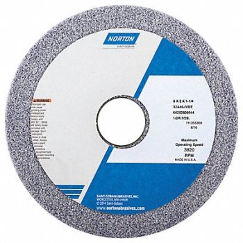 NORTON Straight Cup Wheel 6 Diax2 Tx1.25 AH PK5, 1VUN5