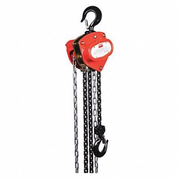 DAYTON Manual Chain Hoist 2000 lb Lift 10 ft., 1VW55