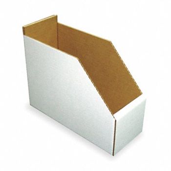 PACKAGING CORPORATION OF AMERICA Corr Shelf Bin White Cardboard 8 1/2 in, 1W957