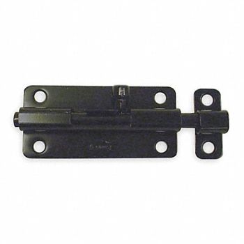 GRAINGER APPROVED Slide Barrel Bolt Black 4 In, 1WAA2