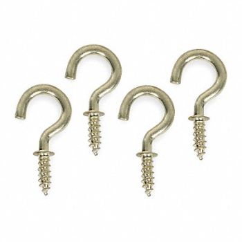 GRAINGER APPROVED Single Point Hook Brass 1/2 L PK20, 1WBH3