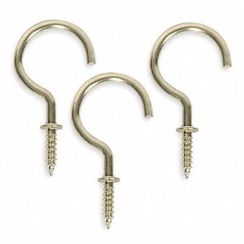 GRAINGER APPROVED Single Point Hook Length 1 1/2 In PK20, 1WBK3