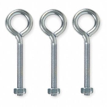 GRAINGER APPROVED Routing Eye Bolt Shank D 1/4 in PK20, 1WBR1