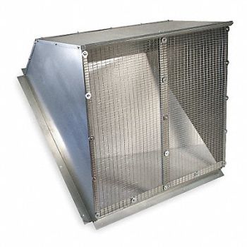 DAYTON Weatherhood 60In Bl Galv Steel 66 1/4In, 1WBW6