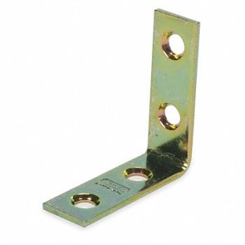 GRAINGER APPROVED Corner Brace Steel 1/2 Wx1 1/2 In L PK2, 1WDF5