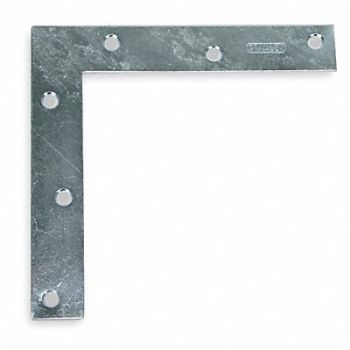GRAINGER APPROVED Flat Corner Brace Steel 6 In W, 1WDL1