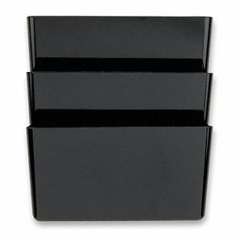 OFFICEMATE Wall Pocket Letter Black 7 In H EA1, 1WDZ9