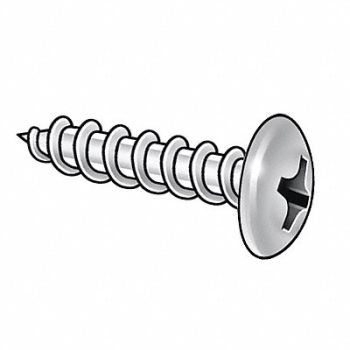 GRAINGER APPROVED ShtMtlScrw ScrwSz#10 18-8SS 1.25 L PK100, 1VU82