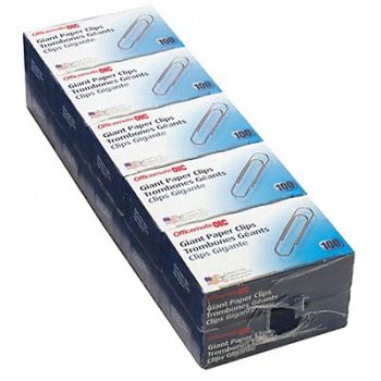 OFFICEMATE Paper Clips Large Silver Steel PK1000, 1WEB8