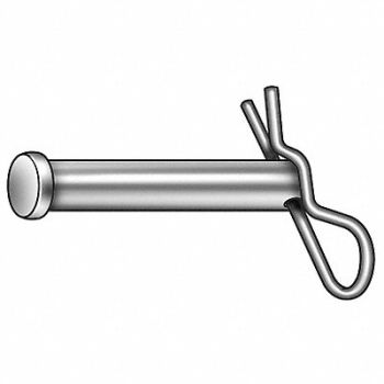GRAINGER APPROVED Clevis Pin Zinc 0.375x2 1/2 L PK5, 2XAT7