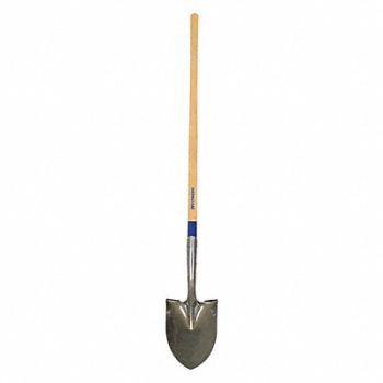 WESTWARD Round Point Shovel 48 In.Handle 14 ga., 1WG31