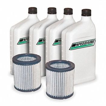 SPEEDAIRE Air Compr Maint Kit 4 qt Oil Air Filters, 1WF47
